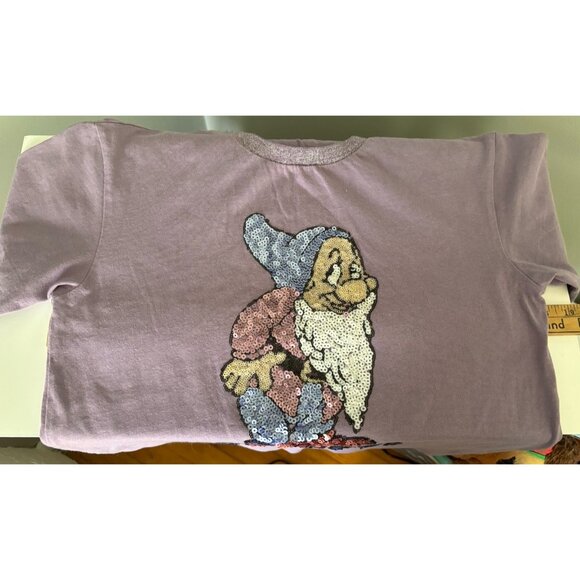 Bashful BOSHFUL Snow White & 7 Dwarfs Glitter Sequin T-Shirt Y2K - Picture 8 of 11